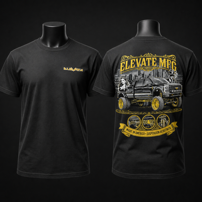 ELEVATE WORKTRUCK TEE on black mannequin
